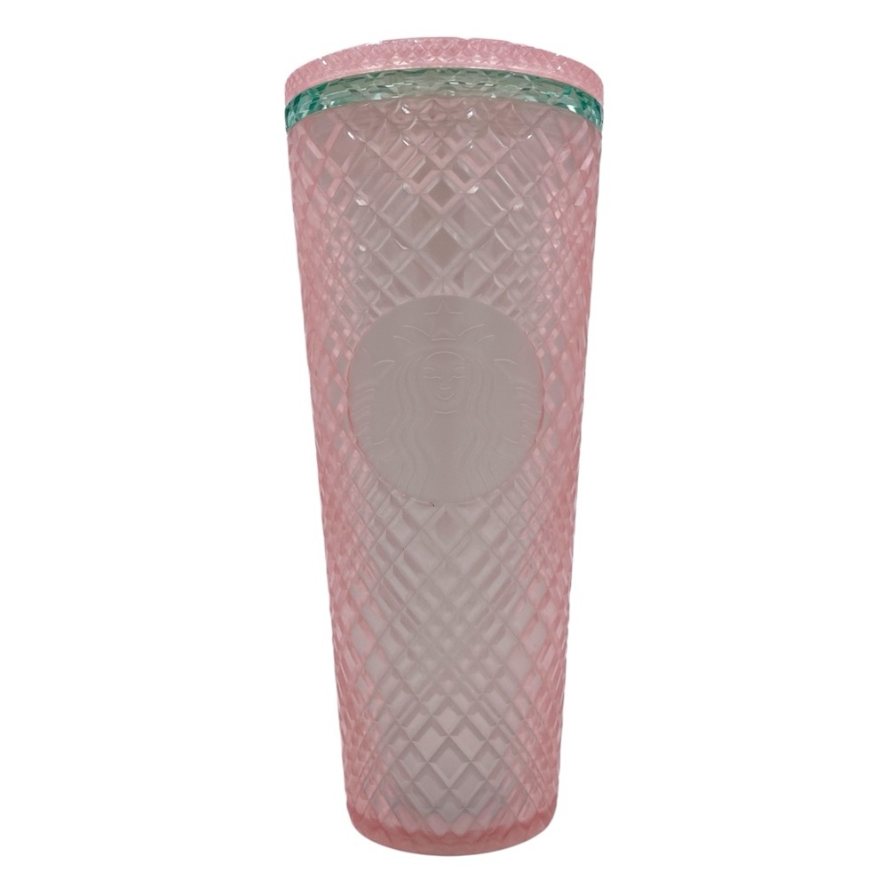 Starbucks 2023 Summer Jeweled Pearl Pink Green Venti Tumbler Cold Cup 24 oz